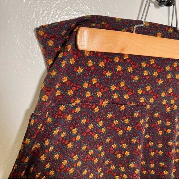 LulaRoe Azure A-Line Skirt Turquoise Floral - Picture 6 of 11